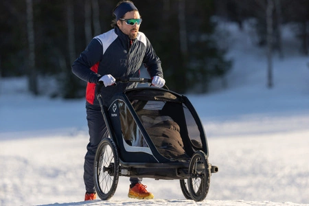 Hamax - Przyczepka rowerowa BREEZE, podwójna - Navy/cream