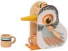 Early Birds drewniany ekspres do kawy z akcesoriami 160260-Manhattan Toy, mała kuchnia dla dzieci