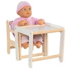 Krzesełko dla lalek i stolik drewniany 2w1 Kolorowe groszki 51483 Goki