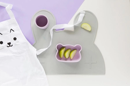 Zamykany silikonowy pojemnik Króliczek We Might Be Tiny - Dark Grey