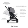 MINI by Easywalker Buggy TURN Kompaktowy wózek spacerowy z obrotowym siedziskiem 360° Soho Grey (z osłoną przeciwdeszczową w zestawie)