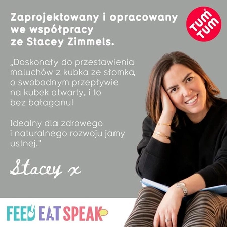 Tum Tum Kubek Treningowy 3-etapowy 180ml Grey