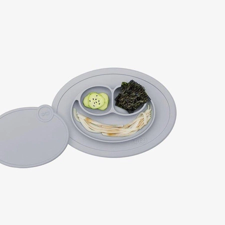 EZPZ Silikonowa pokrywka do małego talerzyka Mini Mat pastelowa szarość