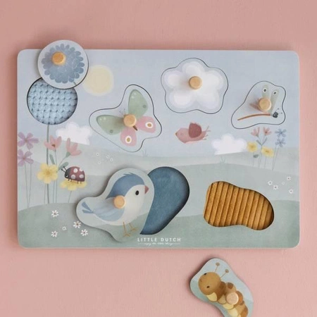 Little Dutch Puzzle sensoryczne Flowers & Butterflies FSC LD4765