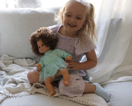 Duża lalka interaktywna Lillan brunetka odgrywanie ról dla dzieci Skrållan