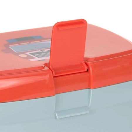 Lassig Zestaw na lunch Lunchbox + Tritanowa butelka - bidon 460 ml Tiny Drivers Wóz strażacki
