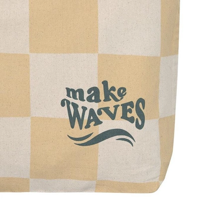 Lassig Torba plażowa 100% bawełna organiczna GOTS Krata vanilla/sea salt