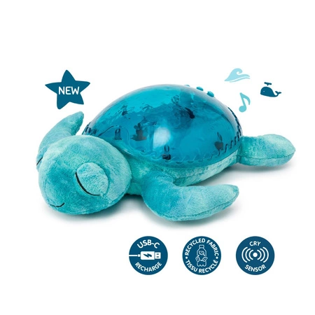 Cloud b®Tranquil Turtle™ Żółw podwodny niebieski - Lampka i pozytywka