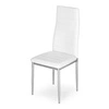 Krzesła z ekoskóry do salonu i jadalni 4szt. chromowane nogi białe