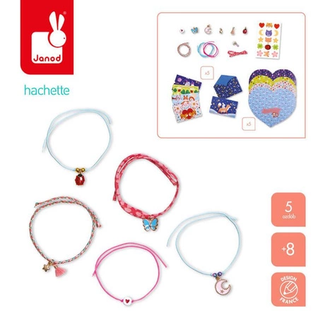 Zestaw kreatywny do tworzenia biżuterii Bransoletki życzeń 8+, Janod