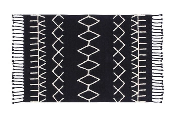 Lorena Canals Dywan bawełniany Bereber Black 140 x 200 cm
