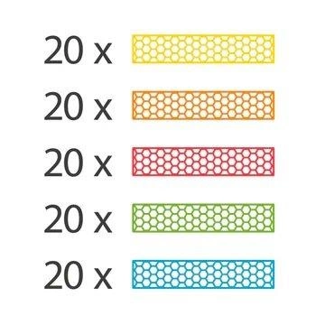 Kreatywne klocki konstrukcyjne tęczowy Hello Box Bioblo 100 elementów