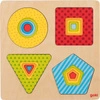 Układanka dla dzieci Warstwowa geometria 57705-Goki, puzzle drewniane