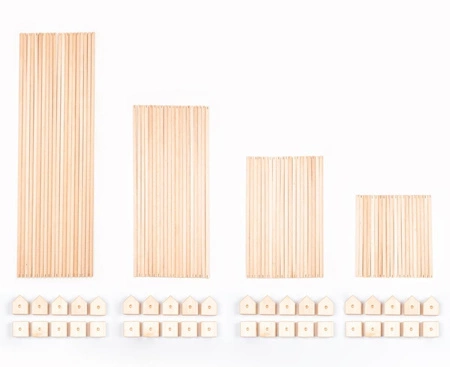 Drewniane klocki konstrukcyjne Maxi Trigonos Hejmo - 150 el.