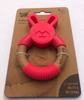 B-Gryzak drewniano-silikonowy Animals Pink Rabbit