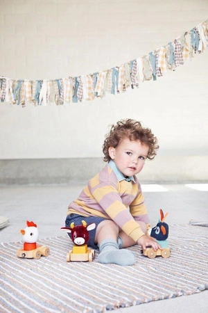 LILLIPUTIENS Zestaw 3 drewnianych pojazdów Farma 12+