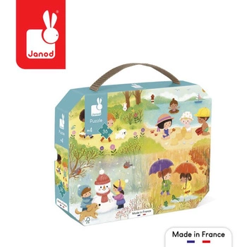 Puzzle w walizce Pory roku 36 elementów 4+ Made in France, Janod