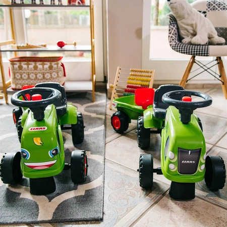 FALK Traktorek Baby Claas Zielony z Przyczepką + akc. od 1 roku