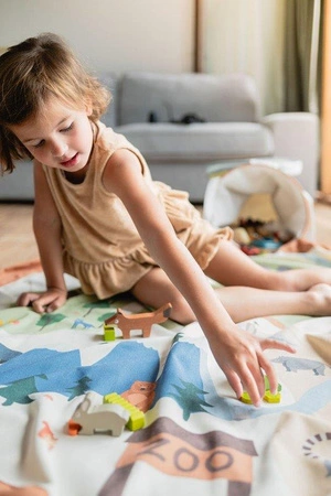 Play&Go SOO Kosz na Zabawki i Mata do Zabawy 2w1 Zoo