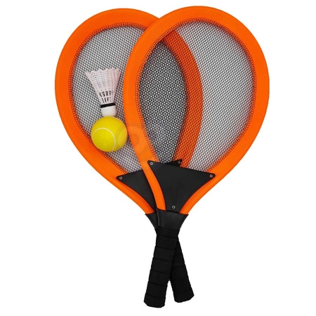 WOOPIE Duże Rakietki do Tenisa Badminton dla Dzieci Zestaw + Piłka Lotka