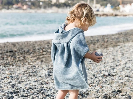 Ręcznik bambusowy poncho Niebieski 0-2l BAMBOOM