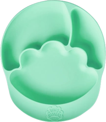 Nana's Manners GREEN Talerz silikonowy z przyssawką