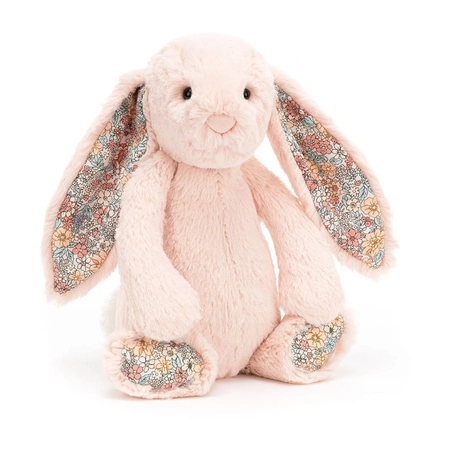 JellyCat Króliczek Kwieciste Uszy Pudrowy Róż 31 cm