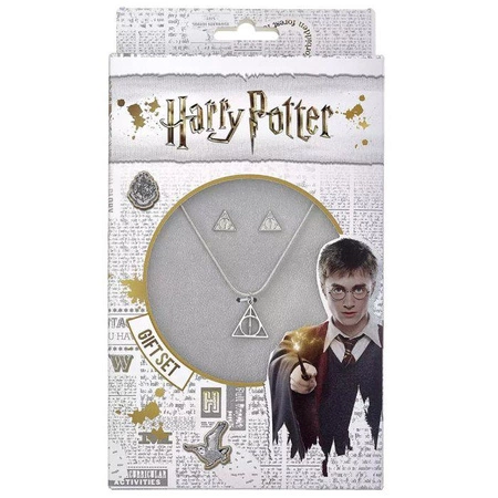 Zestaw łańcuszek z zawieszką plus kolczyki Harry Potter - Insygnia Śmierci