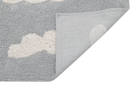 Lorena Canals Dywan bawełniany Clouds Gris 120 x 160 cm