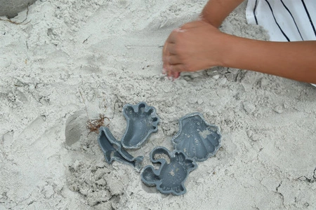 Silikonowe Foremki do piasku 4 szt. Scrunch - Musztardowy