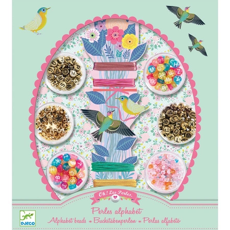 Zestaw tworzenie biżuterii perełki literki Djeco