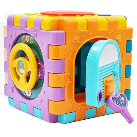 WOOPIE Zabawka Sensoryczna 6w1 Kostka Logiczna dla Niemowląt