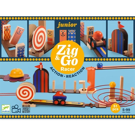 Zestaw Zig&Go Junior WYŚCIG 51 elementów DJ05650