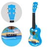Gitara ukulele dla dzieci drewniana 4 struny nylonowe kostka do gry ECOTOYS
