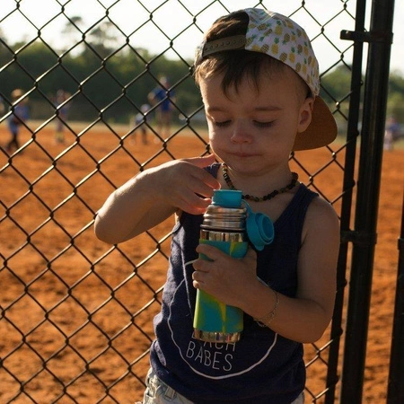 Termobutelka 260 ml, niebieska swirl, Pura