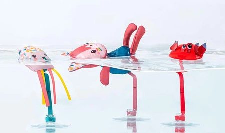 Lilliputiens Zestaw 3 zabawek do kąpieli z przyssawkami Kotka Jeanne 3 m+