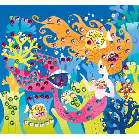 Zestaw kreatywny Cekiny Syreny 6+, Janod