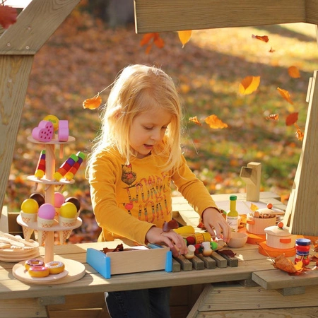 Outdoor drewniany Food Truck dla dzieci 10045 Erzi samochód kuchnia sklep