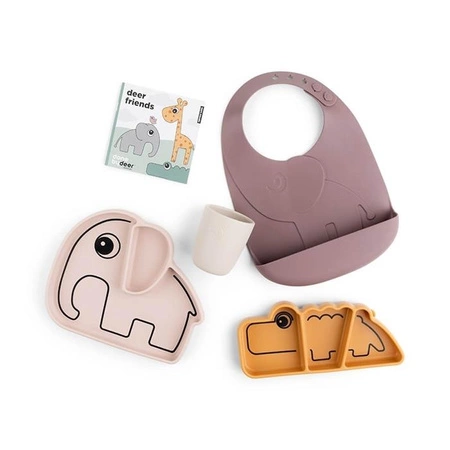 Done by Deer Zestaw Prezentowy Obiadowy Stick&Stay Powder Mix