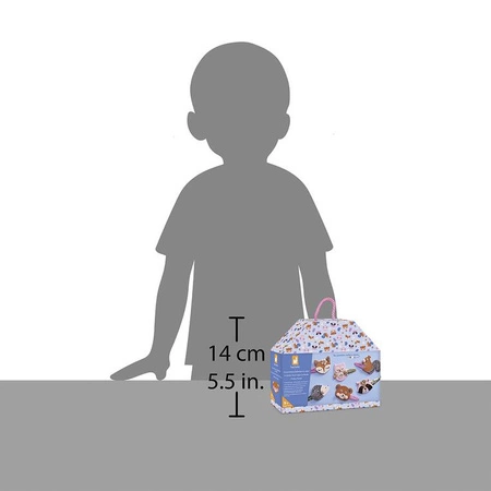 Janod Zestaw kreatywny do tworzenia biżuterii Brokatowe spinki do włosów Leśne zwierzątka 5+