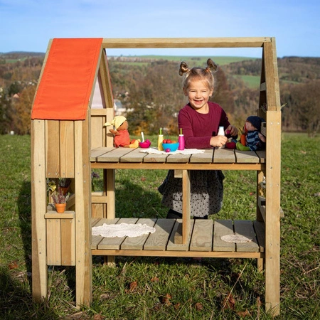 Outdoor drewniany domek dla lalek domek sklep 10041 Erzi zabawki ogrodowe