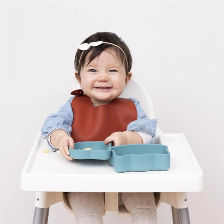 Zestaw śliniaków silikonowych z kieszonką We Might Be Tiny - Rust + Beige