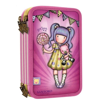 Potrójny Piórnik z Wyposażeniem - Gorjuss - Fairground - First Prize