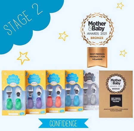 Nanas Manners 2 widelec i łyżka PURPLE 1-3 lat