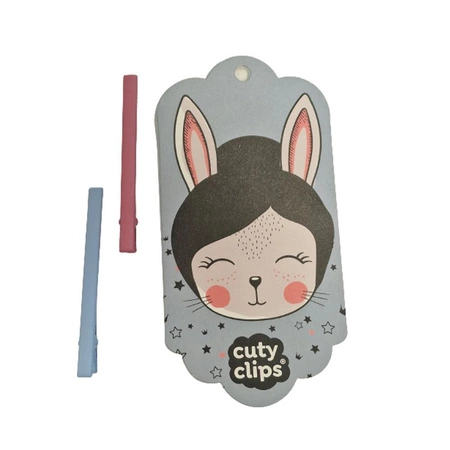 Spinki do włosów Cuty Clips Snails - Moon Rabbit Blue-Pink