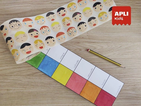 Zestaw naklejek w rolce Apli Kids - Emocje