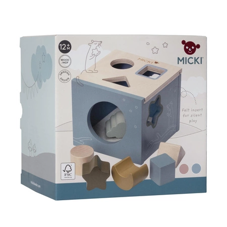 Sorter drewniany Micki niebieski