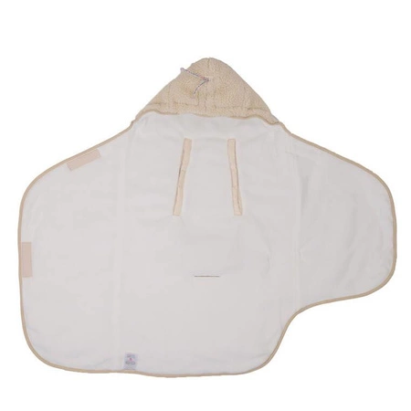 Lodger Wielofunkcyjny otulacz śpiworek z polaru jasnobeżowy Teddy Birch