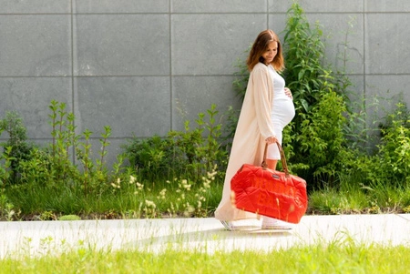 Childhome Torba Mommy Bag Pikowana Czerwona