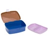 Lassig Zestaw na lunch Lunchbox + Tritanowa butelka - bidon 460 ml Little Gang Smile caramel/blue